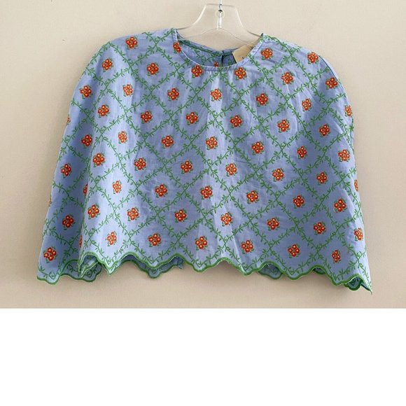 Anthropologie Faraway Embroidered floral Cape new with tag - Picture 6 of 9